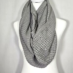 Calvin Klein Women's Infinity Grey Scarf with Rhinestones OS